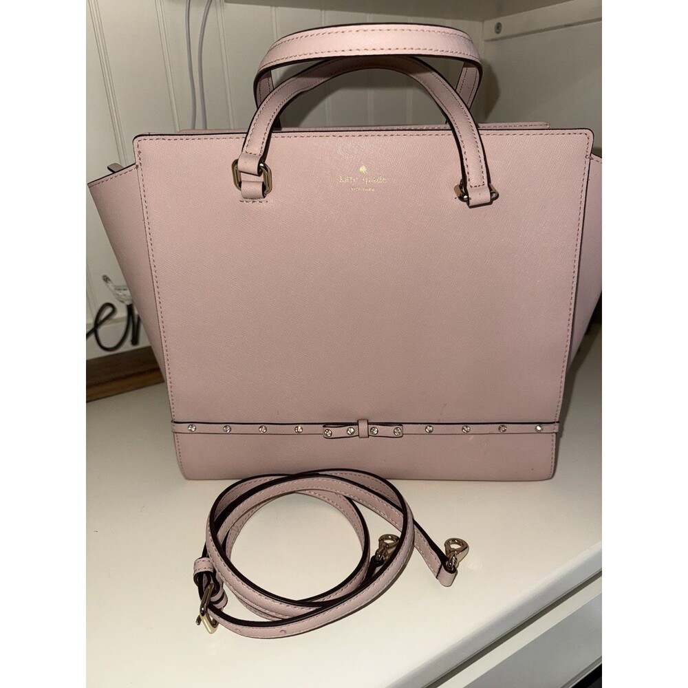 KATE SPADE Jeweled Bow Handle Small Crossbody Satchel